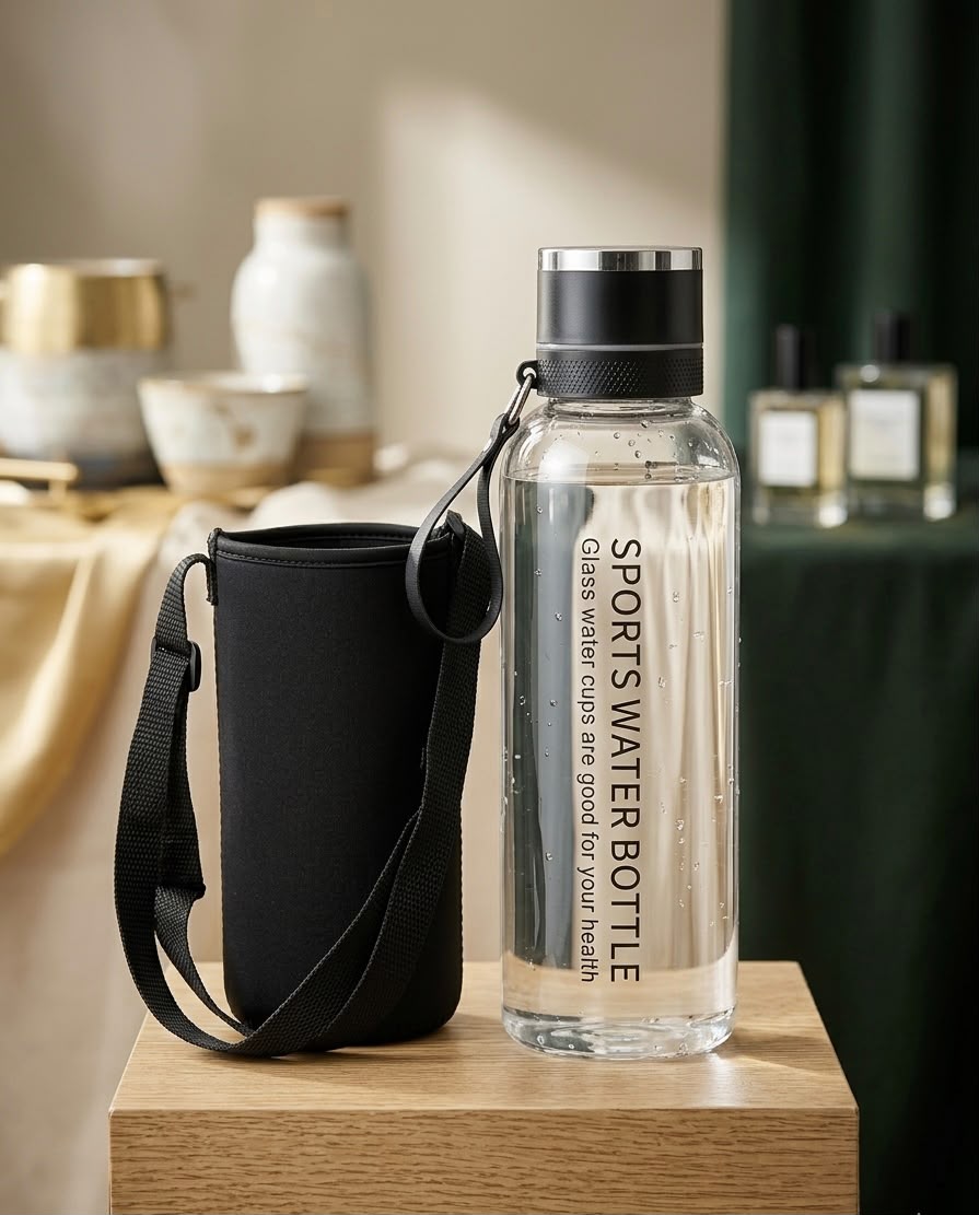 Fashion High Borosilicate Glass Tea Water Bottle with Filter | Personalized Portable Drink Bottle