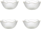 Crystal Glass Dessert &amp; Cereal Bowl Set – 3 Pcs