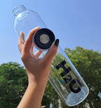 H2O Borosilicate Glass Sports Bottle | Durable Heat Resistant Water Bottle for Daily Use