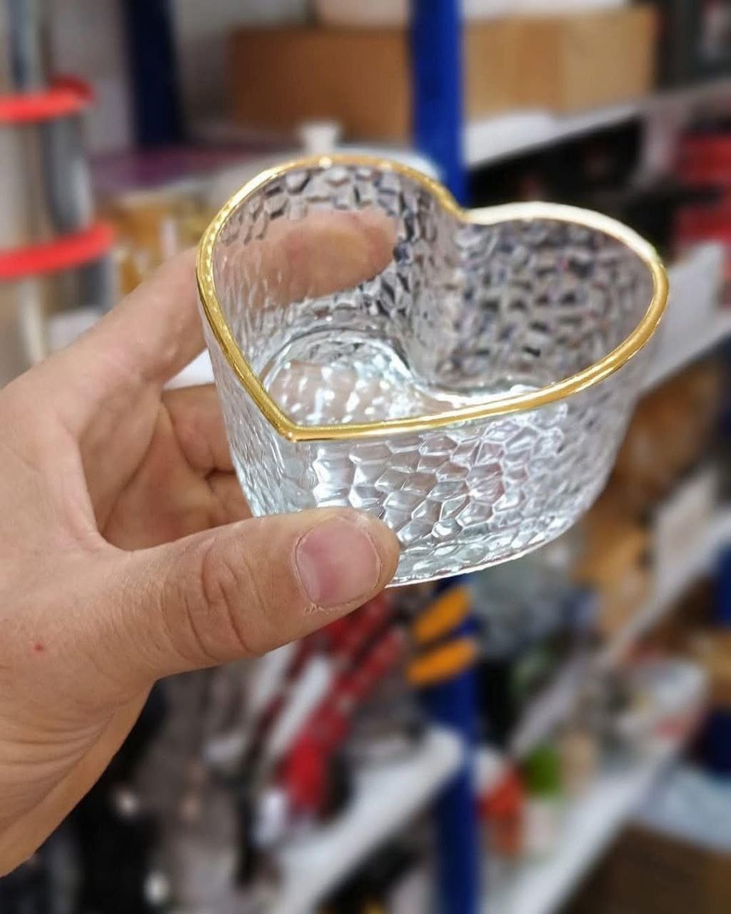 Heart-Shaped Glass Candy Jar & Dessert Bowl Ice Cream Bowl for Wedding Decoration & Food Serving