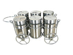 6-Piece Dining Table Salt &amp; Pepper Set with Stand