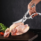 Stainless Steel Kitchen Scissors | Heavy Duty Chicken Bone & Fish Cutter Shears S1
