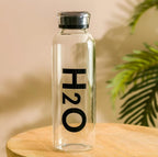 H2O Borosilicate Glass Sports Bottle | Durable Heat Resistant Water Bottle for Daily Use