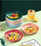 Small Snacks &amp; Fruit Plate – Deep Square Plastic Tableware