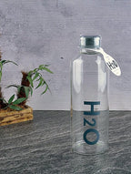 H2O Borosilicate Glass Sports Bottle | Durable Heat Resistant Water Bottle for Daily Use