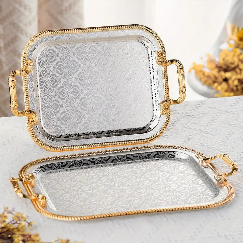 Shubin Tray custom creative shaped stainless steel storage trays ornament soft decoration sample room light luxury