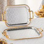 Shubin Tray custom creative shaped stainless steel storage trays ornament soft decoration sample room light luxury