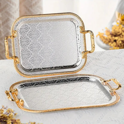 Creative Shaped Stainless Steel Decorative Tray | Luxury Jewelry, Perfume & Storage Organizer