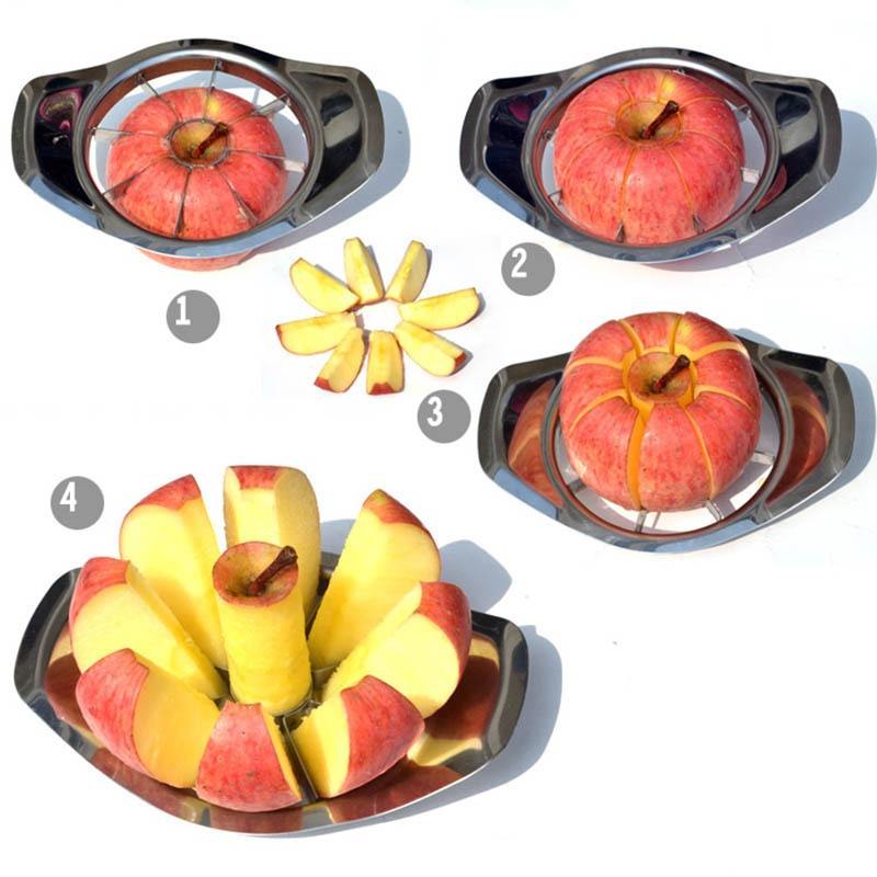 8-blade apple corer and fruit slicing kitchen tool