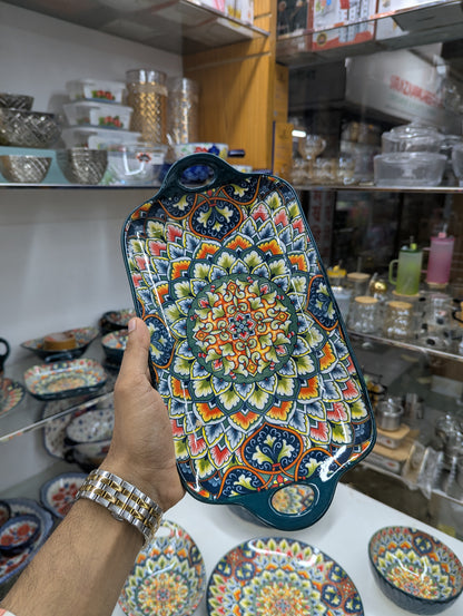 Turkish Ceramic Serving Dish Set | Premium Decorative Dinnerware for Home & Dining