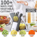 ONCE FOR ALL Safe Mandoline Slicer 5 in 1 Vegetable Chopper