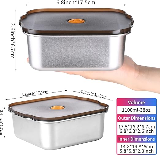 FTS Stainless Steel Collapsible Lunch Box – Portable Food Container