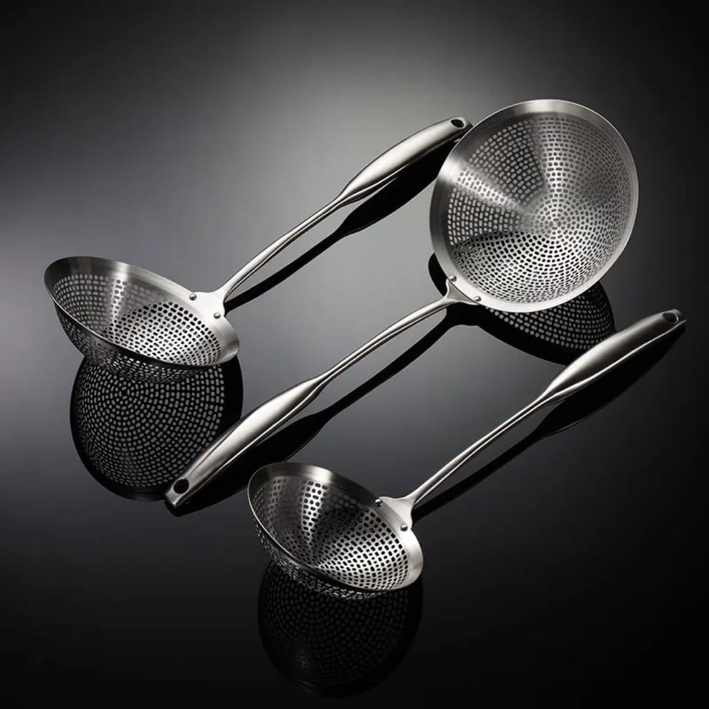 304 Stainless Steel Slotted Spoon / Skimmer Ladle – Kitchen Tool