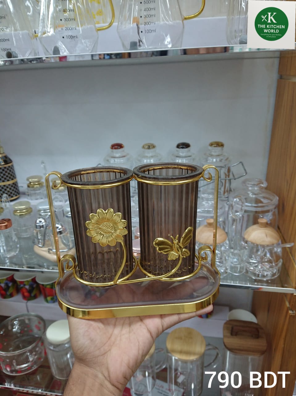 Drain Rack Kitchen Cooking Utensils Organizer Double Buckets