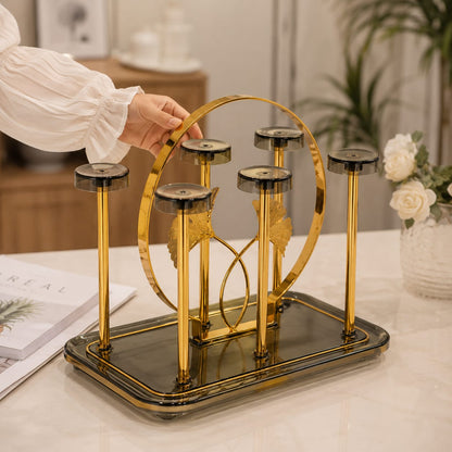 Premium quality imported square shape glass holder for organizing glassware in the kitchen and dining area.