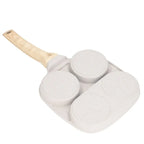 JIO 3-Hole Non-Stick Die-Cast Frying Pan – Marble Coating Egg & Steak Pan for Breakfast