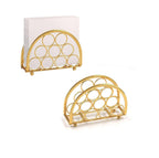 Luxury Gold Metal Napkin &amp; Tissue Holder – Desktop / Tabletop