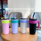 Large Capacity Tumbler With Straw 850ML Outdoor Mugs Tumbler With Handle Portable Coffee Mugs with Long Handle