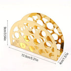 Luxury Gold Metal Napkin &amp; Tissue Holder – Desktop / Tabletop