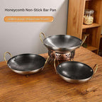 DS54 Stainless Steel Honeycomb Non-Stick Frying Pan – 8/9/10/12cm Kitchen Cooking Pot