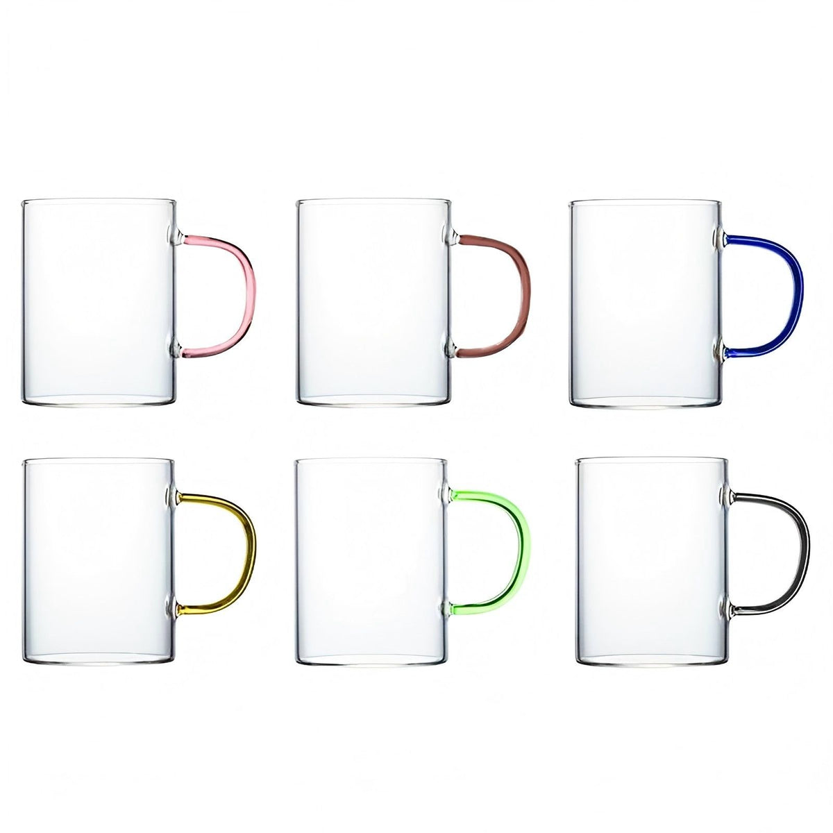 6PCS Delisoga 280ML Borosilicate Glass Set | Heat-Resistant Drinking Glasses for Hot & Cold Beverages