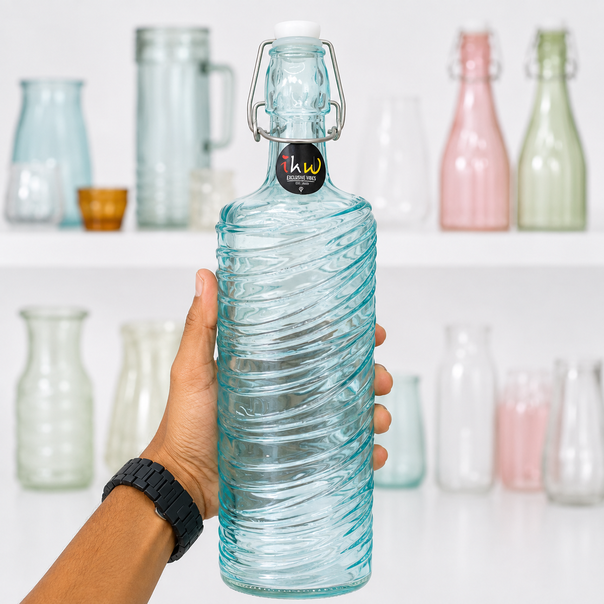 
Quid Gaseosa Air Blue glass beverage bottle