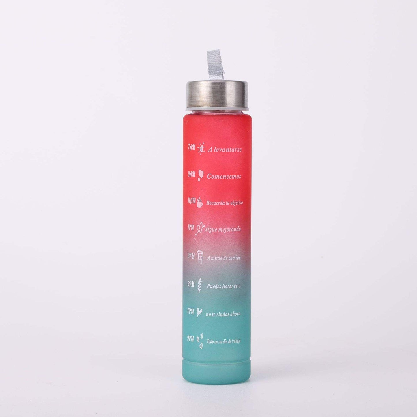 
BPA-free leak-proof sports water bottle with straw