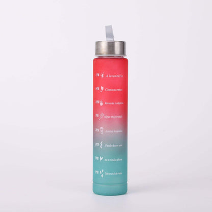 
BPA-free leak-proof sports water bottle with straw