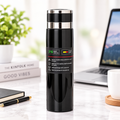 Smart temperature display water bottle for everyday use