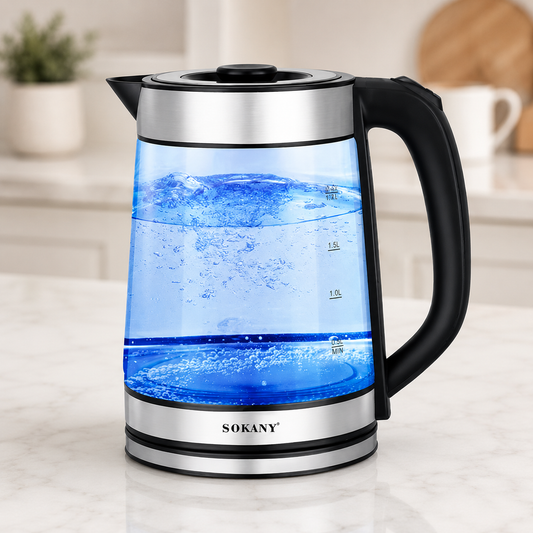 Smart 2.2L glass electric kettle with temperature control