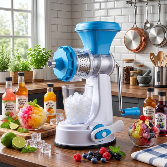 Blue Plastic Manual Hand Fruit Juicer
