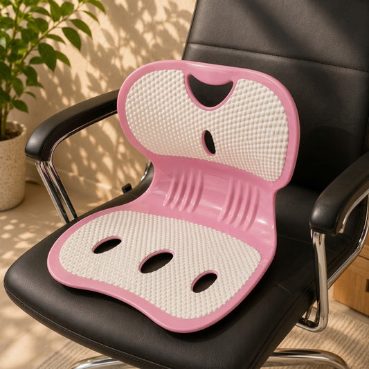 Ergonomic Lumbar Support Pillow | Portable Back Support Cushion for Office Chair, Car & Home