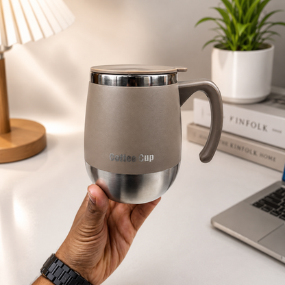 500ml 304 Stainless Steel Vacuum Insulated Mug with Lid & Handle