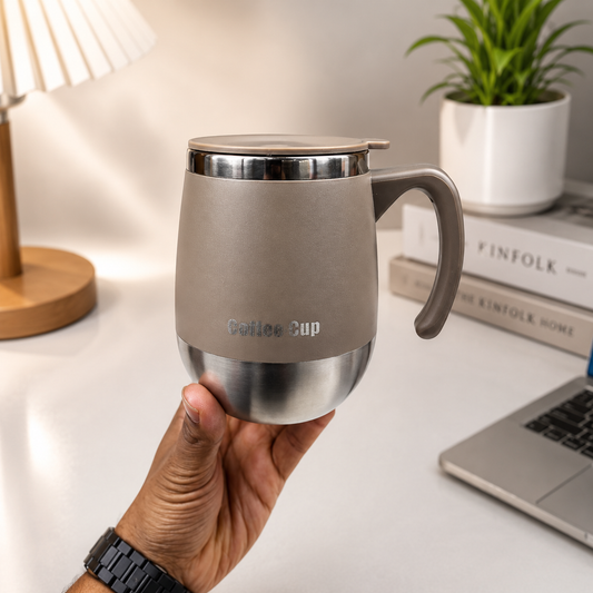 500ml 304 Stainless Steel Vacuum Insulated Mug with Lid & Handle