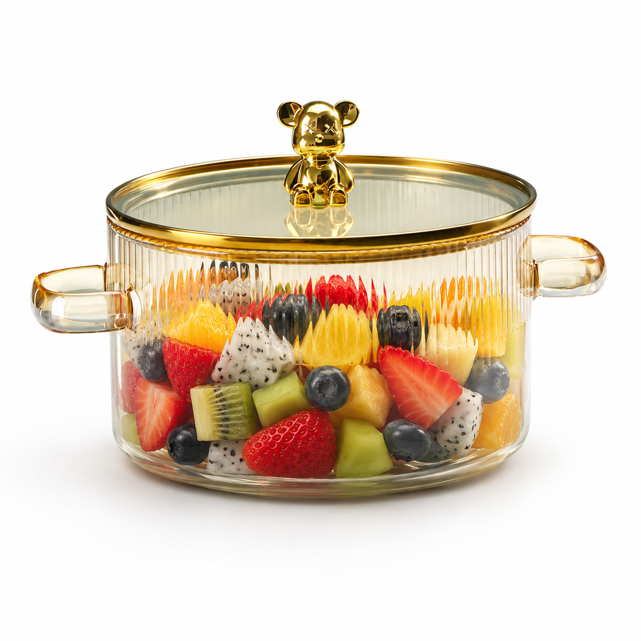 High Borosilicate Glass Stew Pot 1.5L | Heat-Resistant Transparent Soup & Cooking Pot with Lid