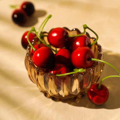 
Crystal clear glass snack bowl
