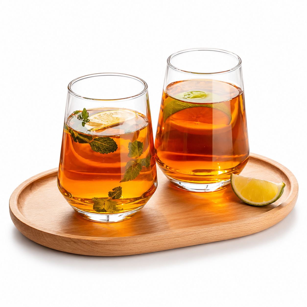 Crystal clear wine glass for red and white wine