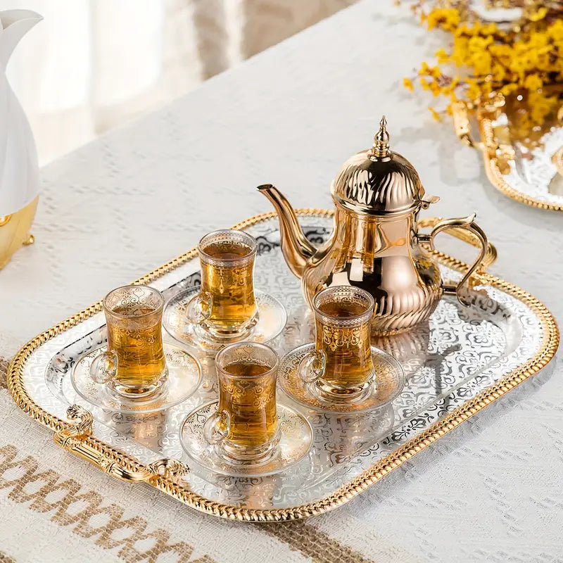 Decorative vanity tray for jewelry cosmetics and accessories