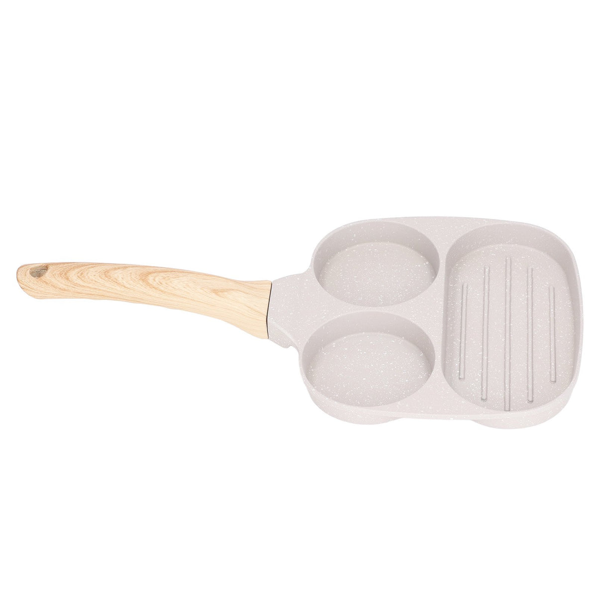 
Die-cast aluminum egg and steak frying pan