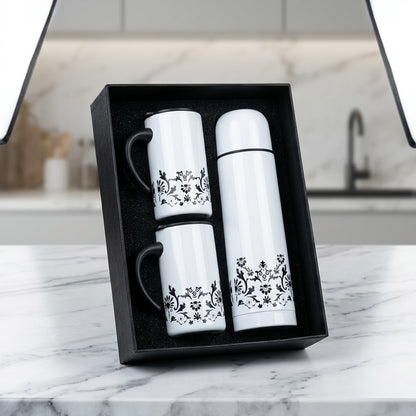 Double wall vacuum flask for hot and cold drinks