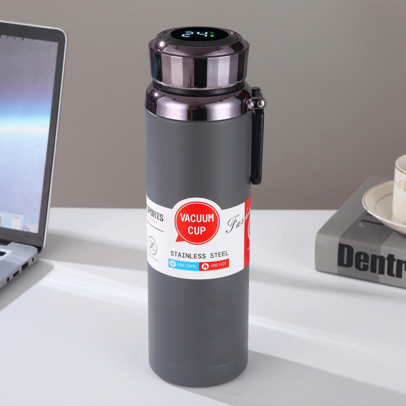 Double wall vacuum insulated stainless steel sports tumbler