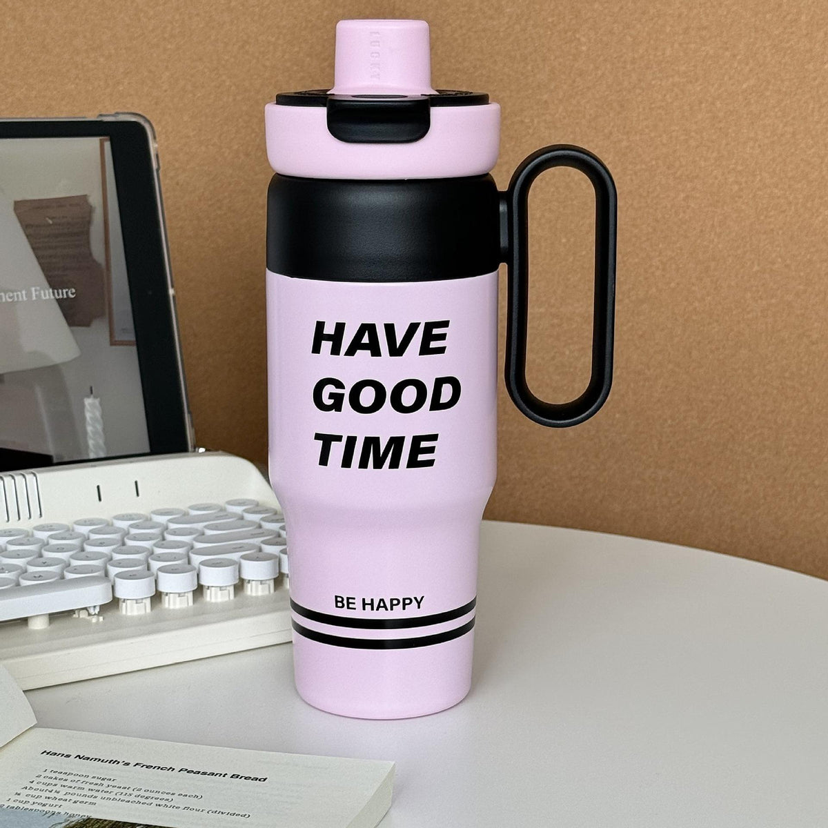 Double wall vacuum insulated stainless steel tumbler