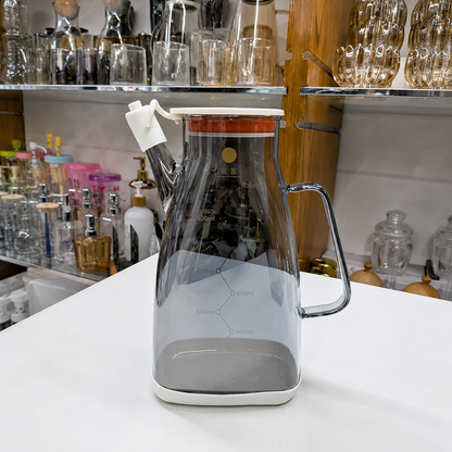 
Drip-free glass oil dispenser for soy sauce and vinegar