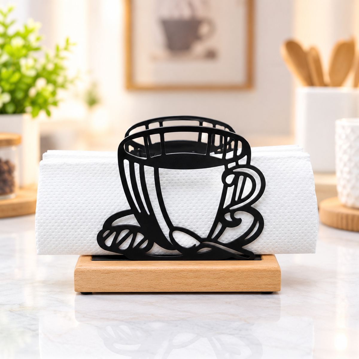Durable iron napkin holder for dining table