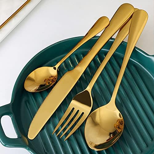 
Elegant rose gold fork spoon knife set