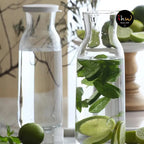 LAV Fonte Clear Glass Pitcher Carafe with Lid 1210ml