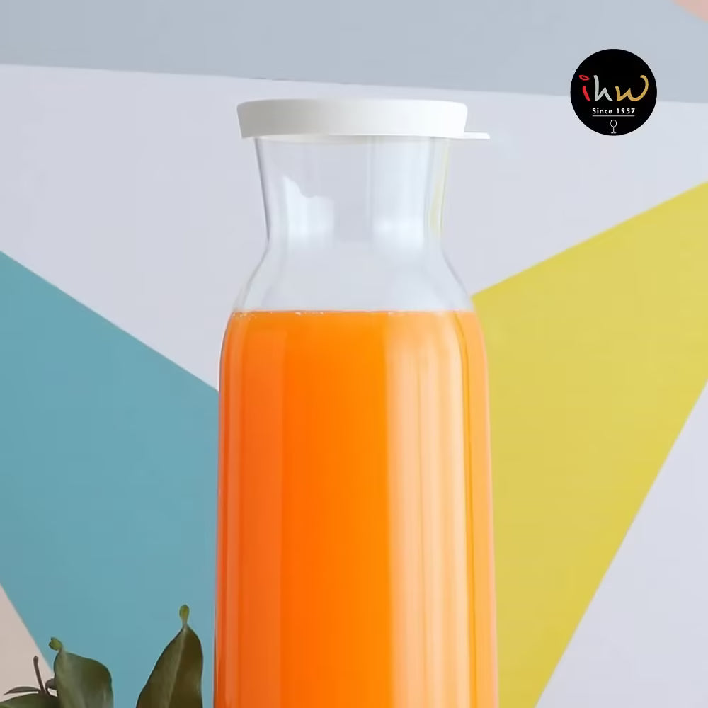 LAV Fonte Clear Glass Pitcher Carafe with Lid 1210ml