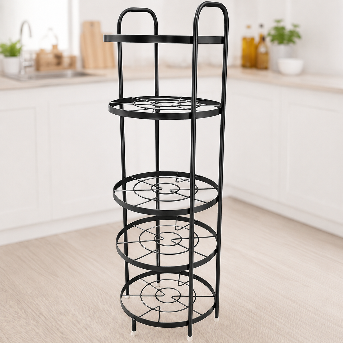 
Five layer cookware storage rack for pots and pans