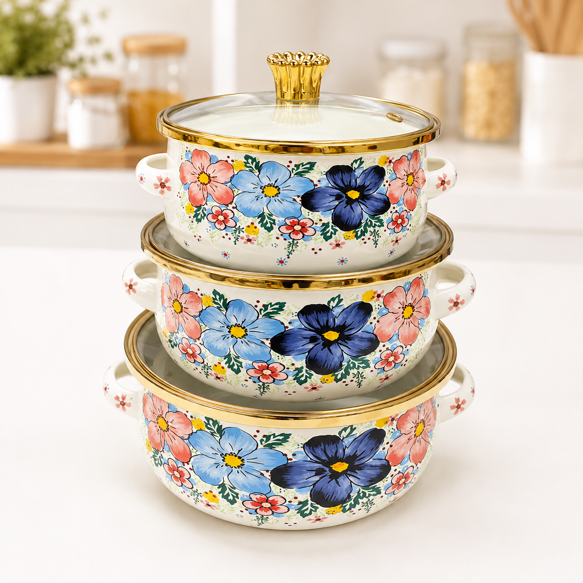 
16cm 18cm 20cm mini enamel cooking pots