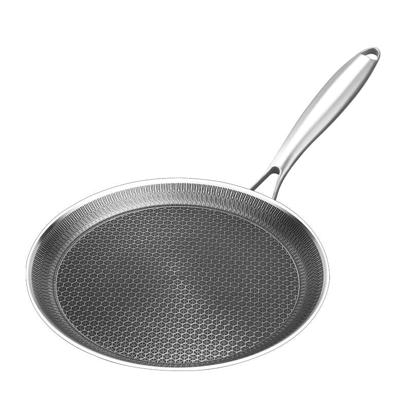 
Food-grade SUS304 frying pan for gas and induction cooktops